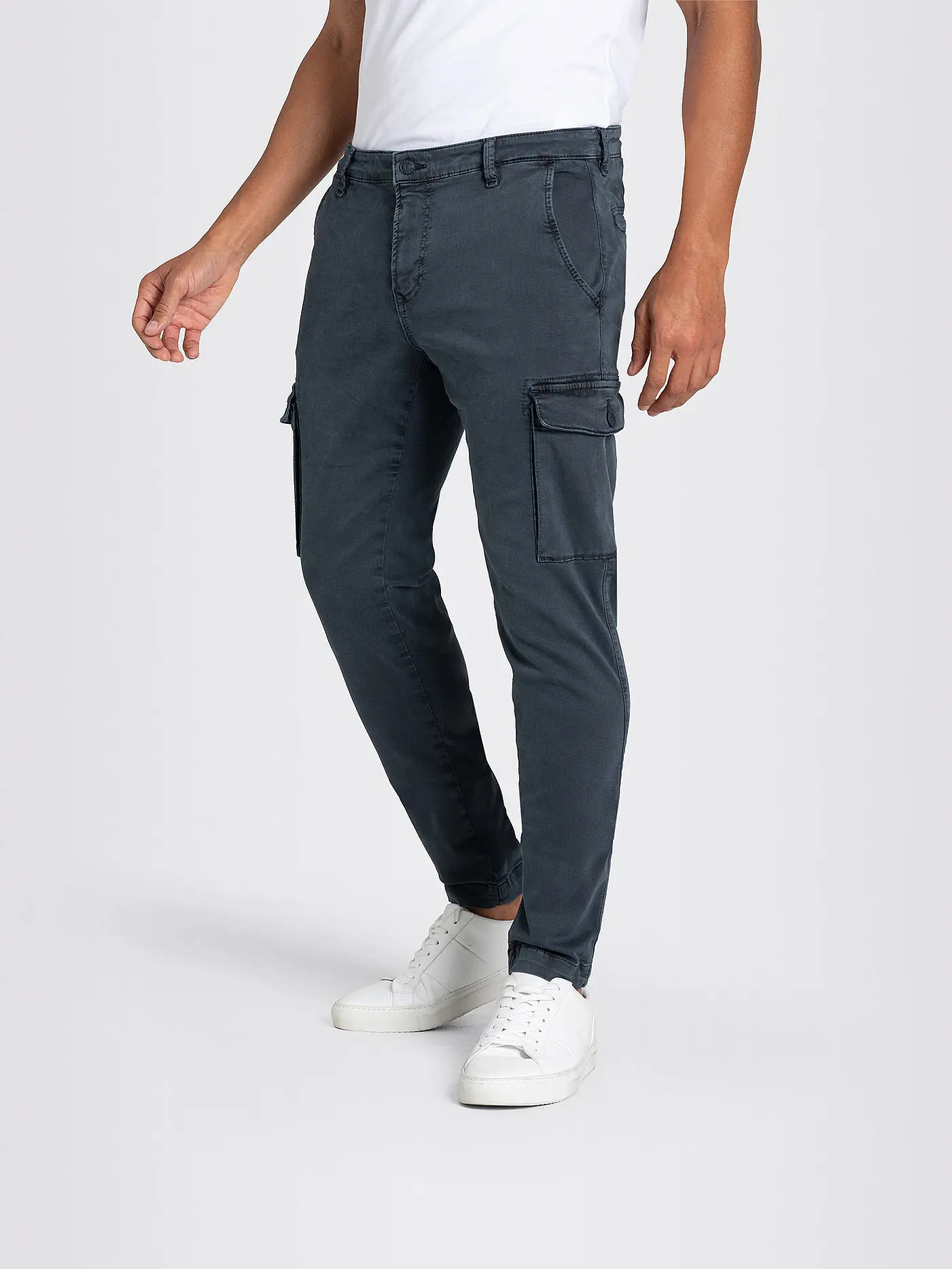 MAC | Cargohose Regular Fit | blau